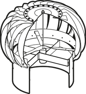 Схема строения турбодефлектора