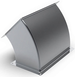 Отвод 45 градусов прямоугольный из нержавеющей стали AiSi 430 0,8 мм