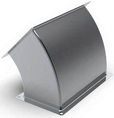 Отвод 45 градусов прямоугольный из нержавеющей стали AiSi 430 0,5 мм