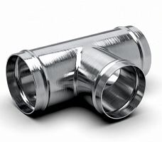 Тройник круглый из нержавеющей стали AiSi 321 0,5мм