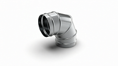 Отвод 90 градусов круглый из нержавеющей стали AiSi 304 0,5 мм