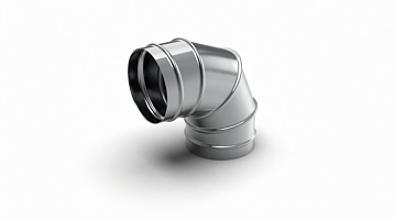 Отвод 90 градусов круглый из нержавеющей стали AiSi 304 0,5 мм