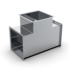 Тройник прямоугольный из нержавеющей стали AiSi 316 0,8 мм