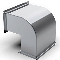 Отвод 90 градусов прямоугольный из нержавеющей стали AiSi 321 0,8 мм