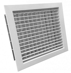 Вентиляционные решетки двухрядные регулируемые с клапаном расхода