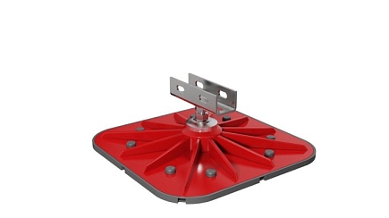 Кровельная опора SOLID FOOТ 350х350 с горизонтальным кронштейном