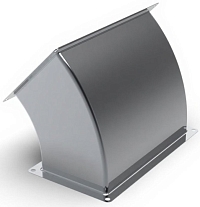 Отвод 45 градусов прямоугольный из нержавеющей стали AiSi 316 0,6 мм